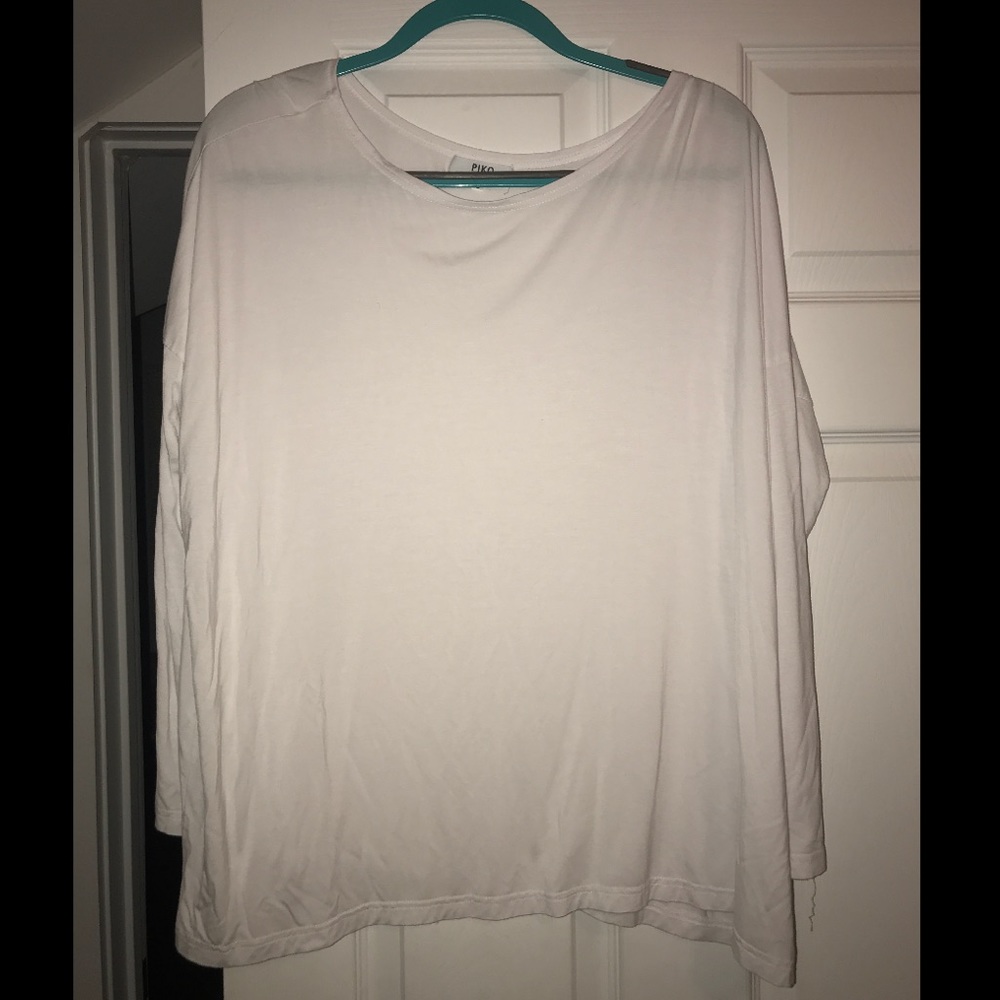 White Long Sleeve Piko Shirt